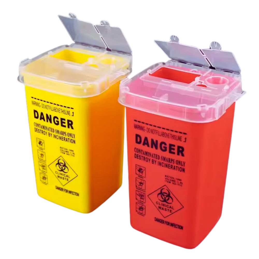 Medicine Cabinet Lock - Kontainer Alat Berduri 1L untuk Jarum